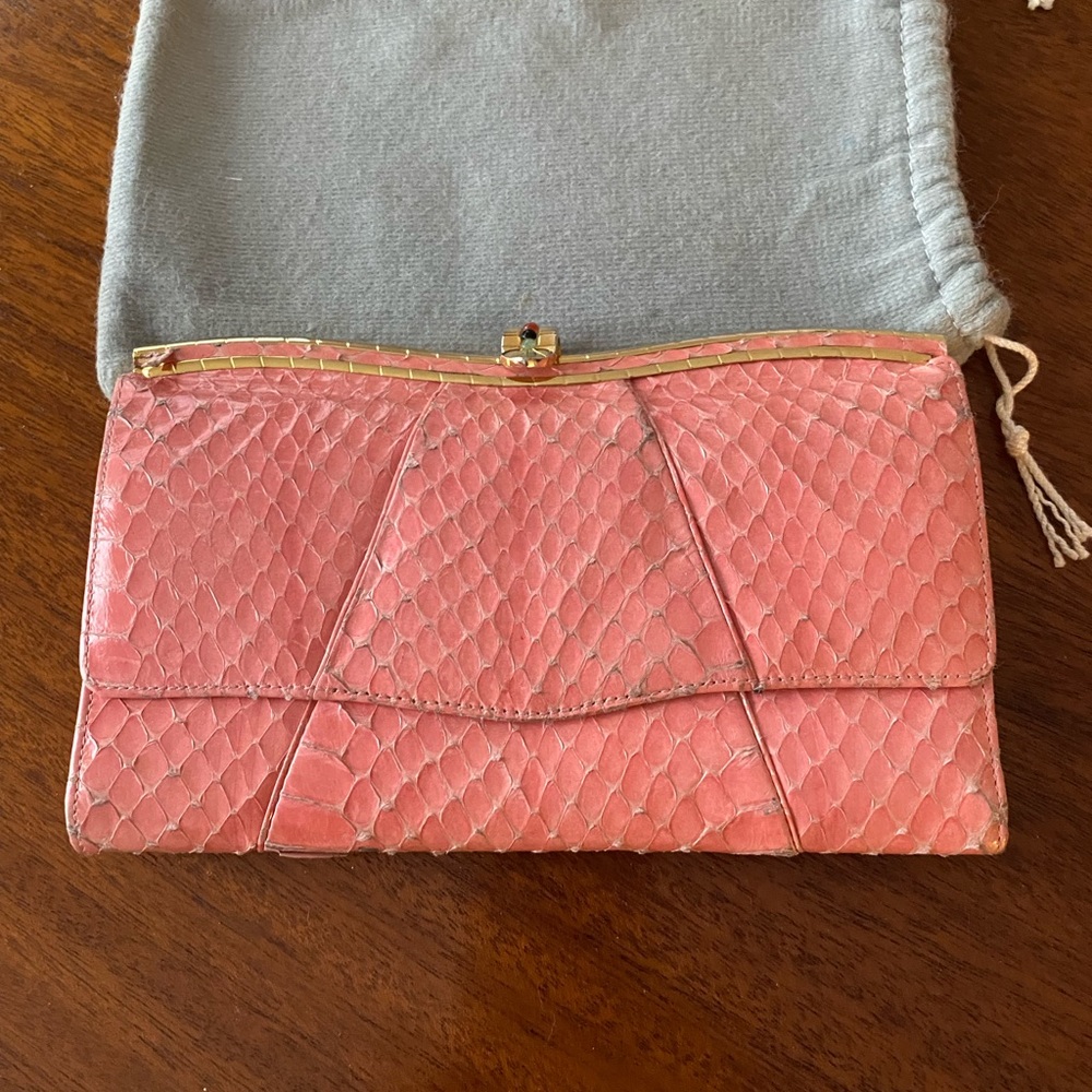 Judith Leiber Snakeskin wallet